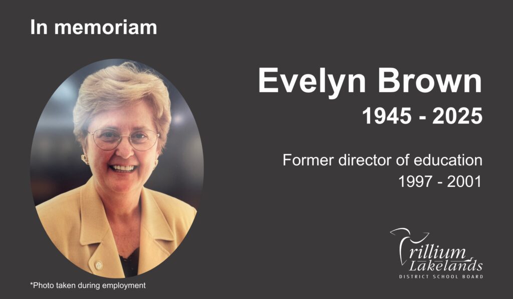 Passing of former TLDSB director of education, Evelyn Brown